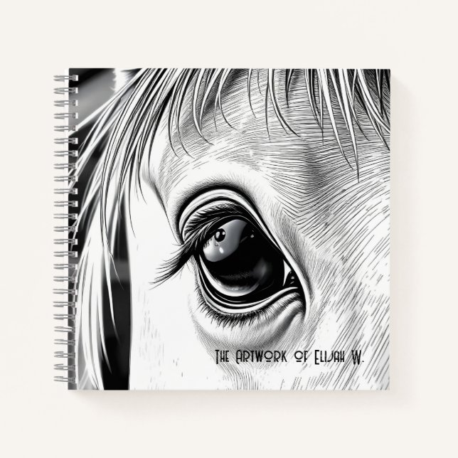 Mirada Equina - Libro de Dibujo en Espiral (Anverso)