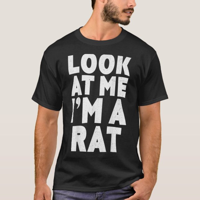 Mírame, soy una camiseta de disfraces Rat TShirt d (Anverso)