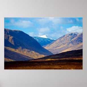 Mirando hacia Glen Etive, Escocia Póster