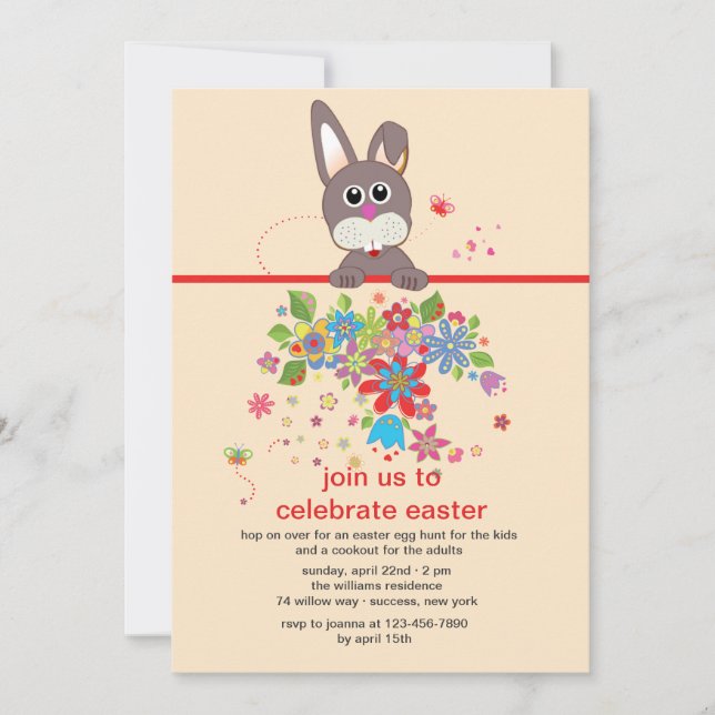 Mirando La Invitación De La Fiesta De Pascua (Anverso)