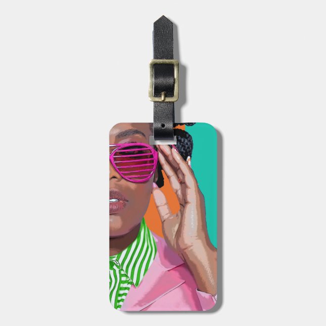 Mirando Tu... Etiqueta De Equipaje. (Frente Vertical)