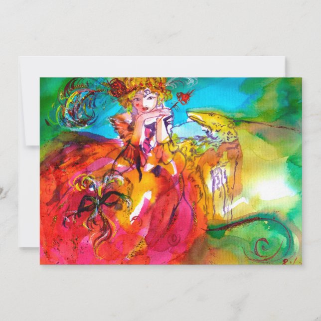 MIRANDOLINA BAILE DE MÁSCARAS amarillo marrón rojo (Anverso)