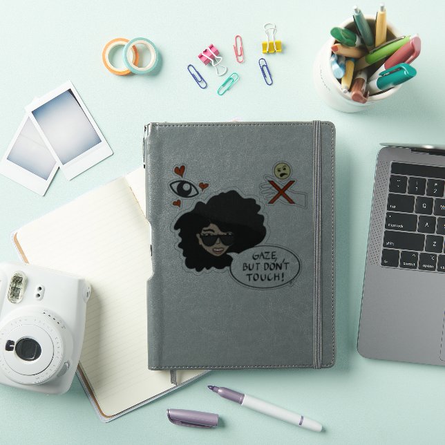 Mirar, pero no tocar Pegatina (transparente) (Funda para iPad)