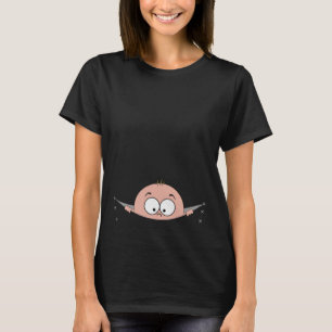 Mire a escondidas una camiseta de maternidad
