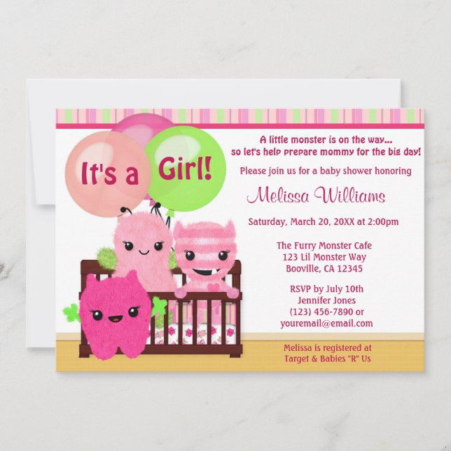 Mire a escondidas una invitación de Baby Shower (Anverso)