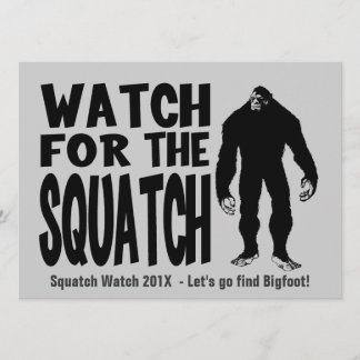 Mire para la invitación de la caza de Squatch