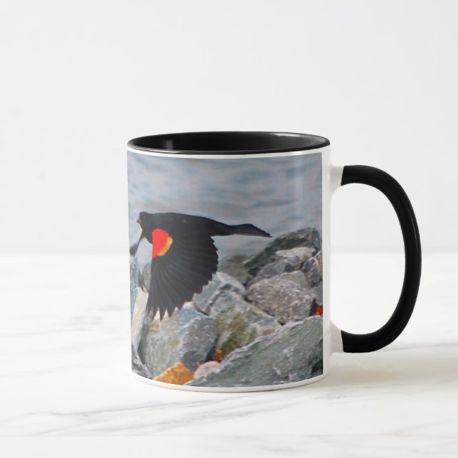MIRLO DE ALAS ROJAS - taza (Derecha)