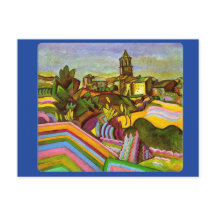 Miro, Prades El Pueblo, Tarjeta Postal de Pintura
