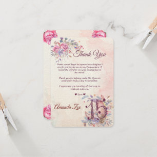 Mis 15 Nota de agradecimiento