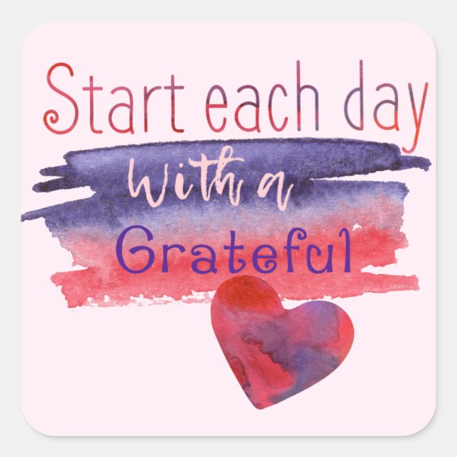 Mis agradecidos Sellos para sobres del corazón (Anverso)