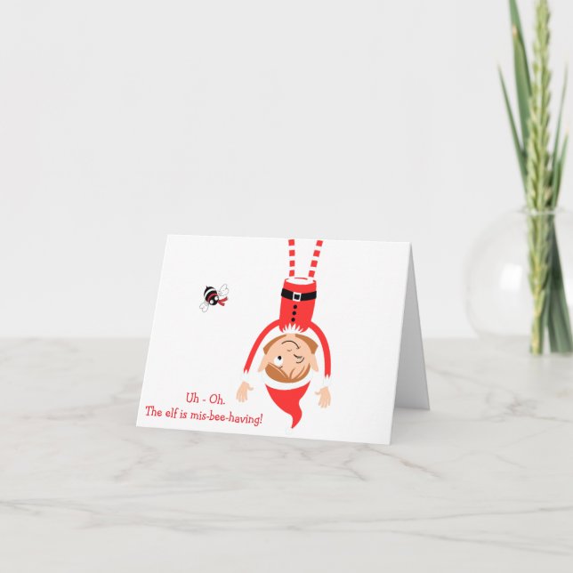 Mis-Bee-Having Elf Holiday Note Cards (Anverso)