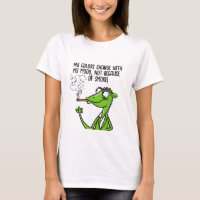 Mis colores cambian con mi humor camaleón camiseta