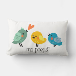 Mis compañeros | Almohada de pájaro suave | Dibujo