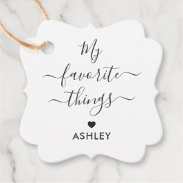 Mis cosas favoritas dan etiqueta para favores y di