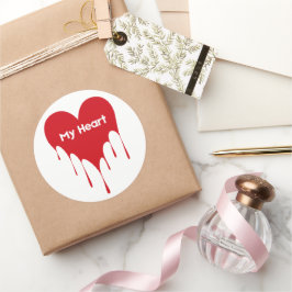 Mis diseños de Pegatina de valentía cardíaca