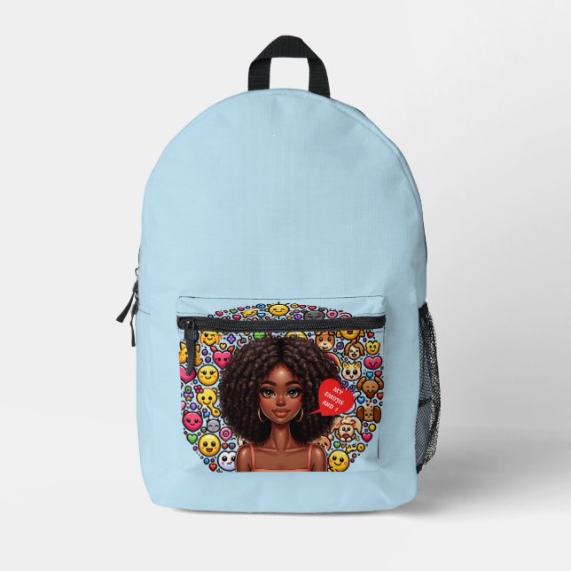 Mis Emojis y yo imprimemos la bolsa corta (Anverso)