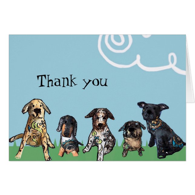 Mis Mascotas Nota de agradecimiento (Anverso (Horizontal))