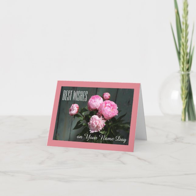 Mis mejores deseos, nombre de la tarjeta pink peon (Anverso)