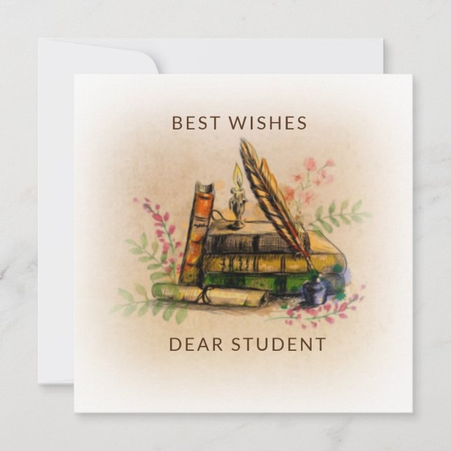 Mis mejores deseos, querido estudiante (Anverso)