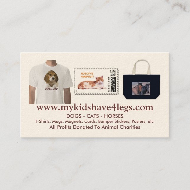 Mis niños tienen nueva tarjeta de visita de 4 (Anverso)