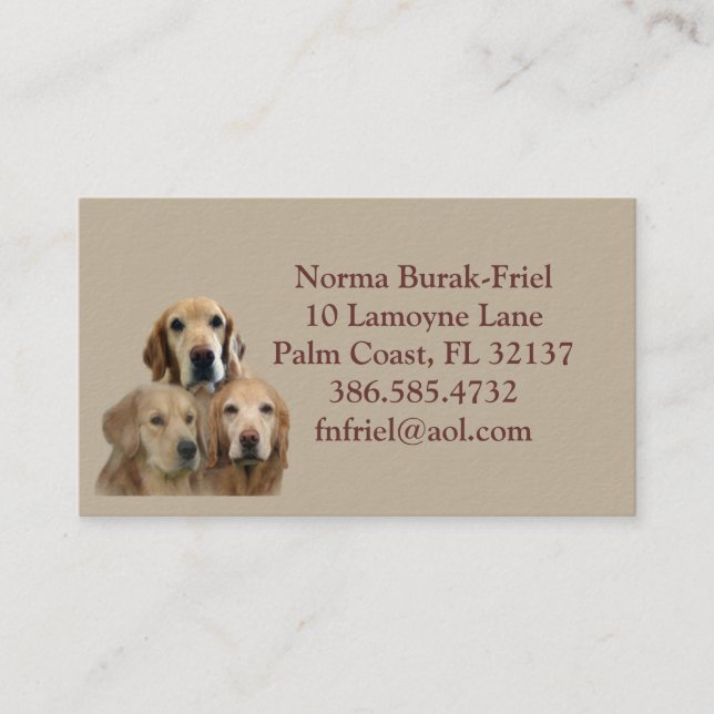 Mis niños tienen tarjeta de visita de 4 piernas (Anverso)