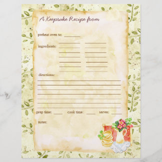 Mis páginas de recetas Keepsake