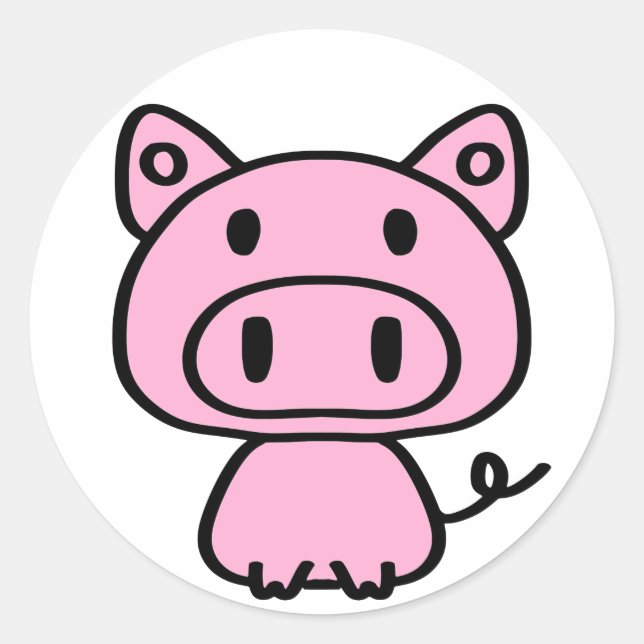 Mis pegatinas de cerdito rosa pequeño (Anverso)