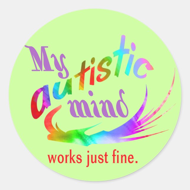 Mis pegatinas de mente autista (Anverso)