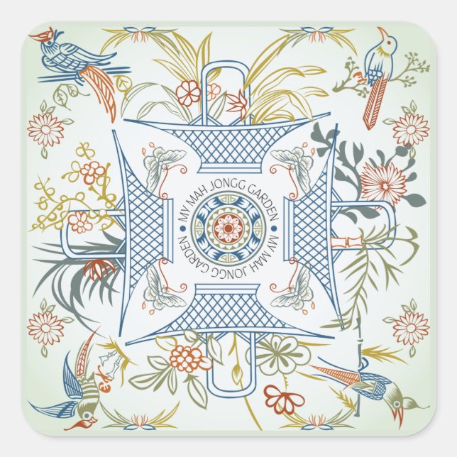 Mis Pegatinas del Jardín Mah Jongg (Anverso)