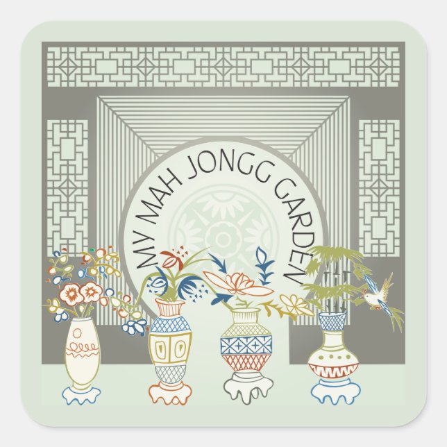 Mis Pegatinas del Jardín Mah Jongg (Anverso)