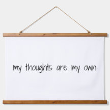 Mis pensamientos Madera tapada tapiz de pared