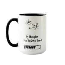 Mis pensamientos necesitan café para cargar – Taza