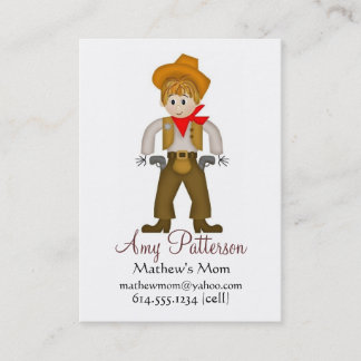 Mis pequeñas tarjetas de la mamá del vaquero