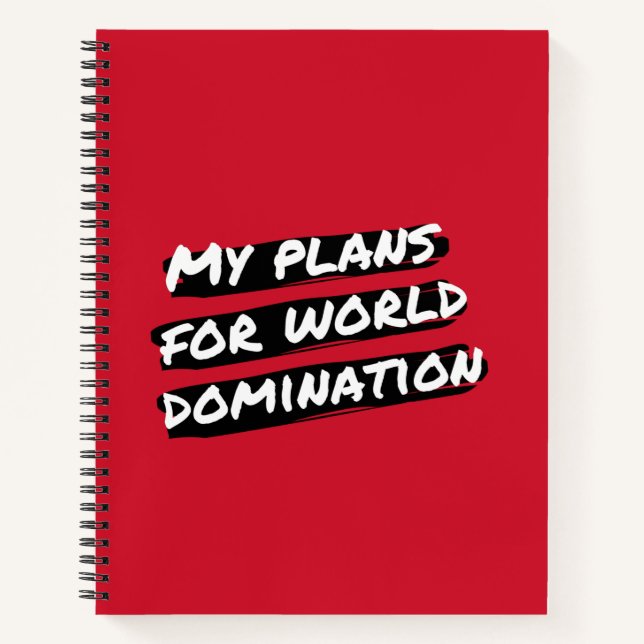 Mis Planes Para El Cuaderno De Dominación Mundial (Anverso)