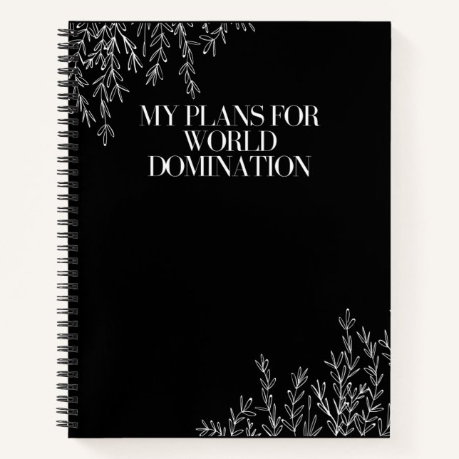 Mis Planes Para El Cuaderno De Dominación Mundial (Anverso)