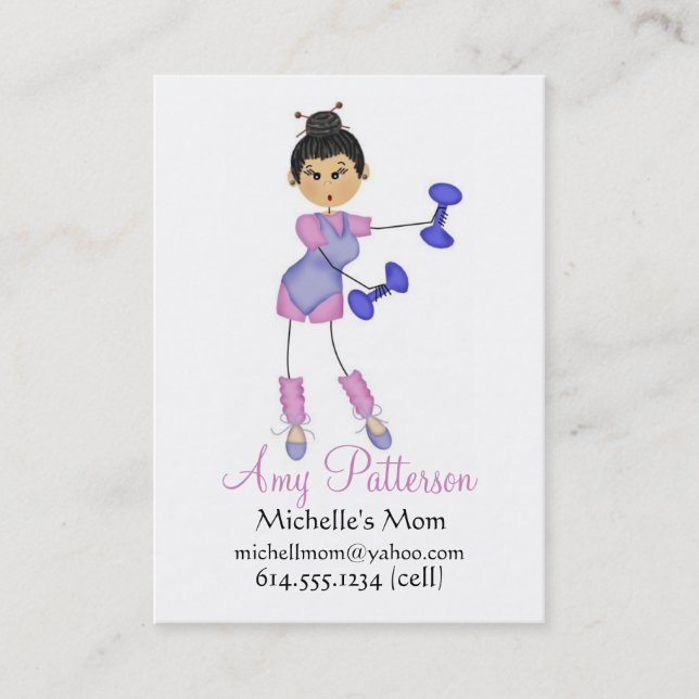 Mis pocas tarjetas de la mamá del instructor de la (Anverso)