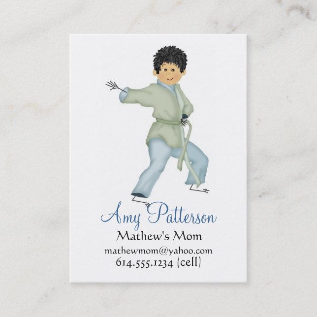 Mis pocas tarjetas de la mamá del karate (Anverso)