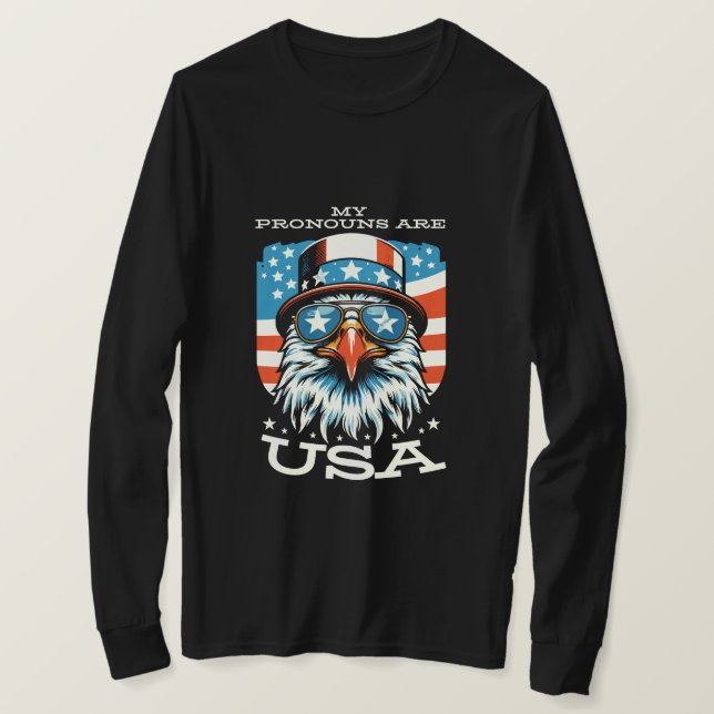 Mis pronombres son Camisetas de la Manga Larga de  (Anverso del diseño)