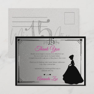 Mis Quince Gracias Nota Negro y Blanco