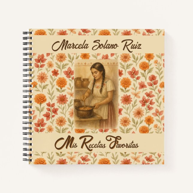 Mis Recetas Favoritas  Cuaderno Rayado (Anverso)