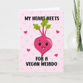 Mis remolachas de corazón para una tarjeta Vegan W