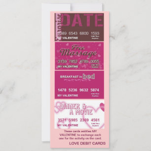 Mis tarjetas de San Valentín "Love Debit Cards"