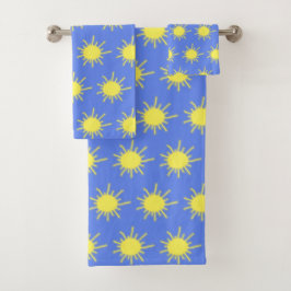 Mis Toallas de Baño de Sol (Azul Cielo y Amarillo)