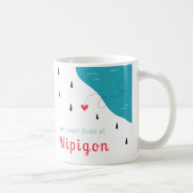 Mis vidas del corazón en la taza de Nipigon