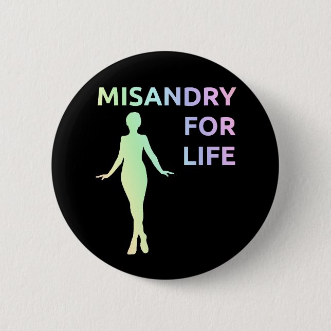 "Misandry para botón de la vida" (Anverso)
