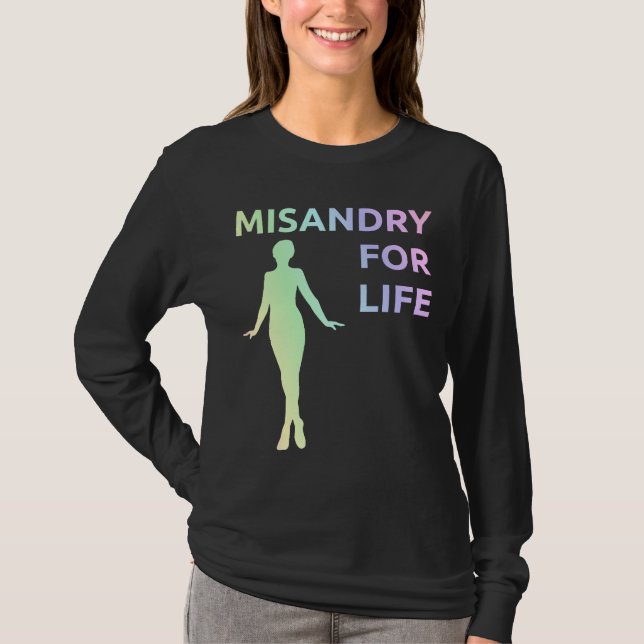 "Misandry para camisa de la vida" (Anverso)