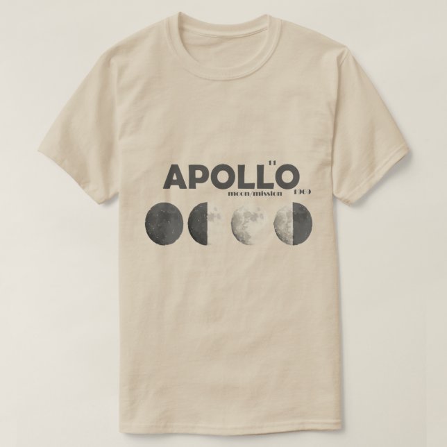 Misión de la luna de las camisetas de Apolo (Diseño del anverso)