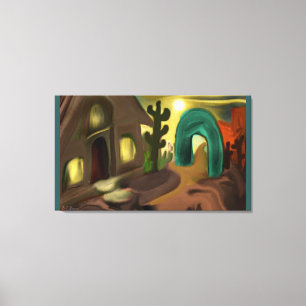 Misión española en el suroeste de arte abstracto