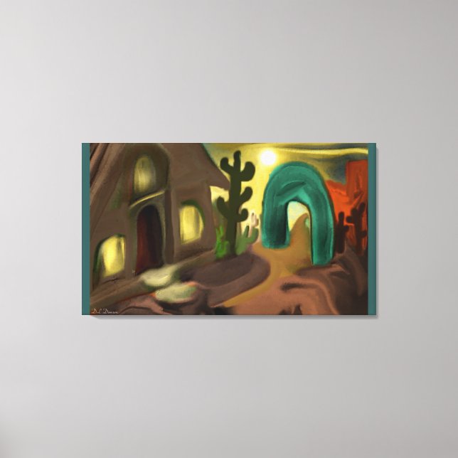 Misión española en el suroeste de arte abstracto (Anverso)