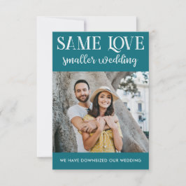 Mismo amor boda más pequeña reducida foto sencilla